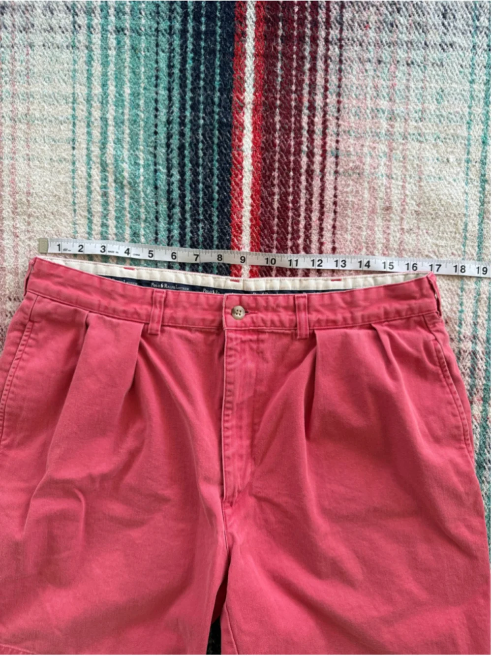 Vintage Polo Ralph Lauren Salmon Pink Pleated Tyler Shorts 36